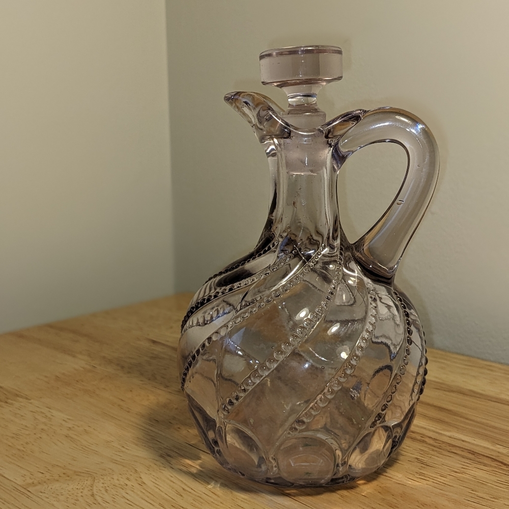 MCM Vintage Cruet/Decanter Hand-blown Purple Glass
